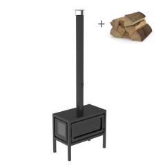 Enjoyfires Holzofen Fuera 85x54x85 cm - schwarz